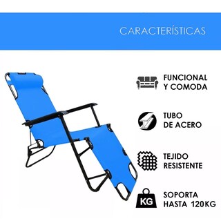Foto 4 | Foto 4 | Silla Plegable Tipo Camastro Reclinable Playa Jardin Alberca