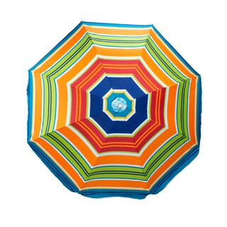 Foto 2 | Foto 2 | Sombrilla Grande Azul 3 m Exterior Sol/Lluvia color Naranja para Playa/Jardín