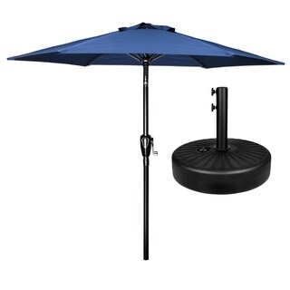 Foto 1 | Foto 1 | Sombrilla De Patio Simple Deluxe De 2,3 M Con Base De 22,7 Kg De Capacidad Bl - Venta Internacional.