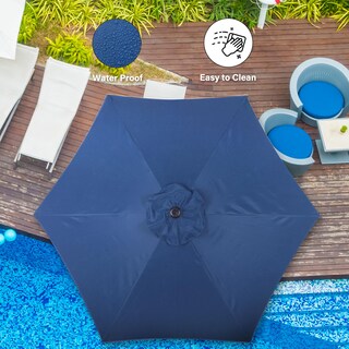 Foto 2 | Foto 2 | Sombrilla De Patio Simple Deluxe De 2,3 M Con Base De 22,7 Kg De Capacidad Bl - Venta Internacional.