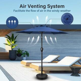 Foto 6 | Foto 6 | Sombrilla De Patio Simple Deluxe De 2,3 M Con Base De 22,7 Kg De Capacidad Bl - Venta Internacional.