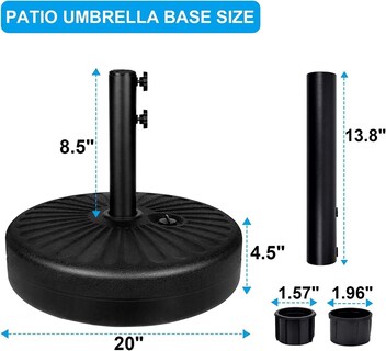 Foto 7 | Foto 7 | Sombrilla De Patio Simple Deluxe De 2,3 M Con Base De 22,7 Kg De Capacidad Bl - Venta Internacional.