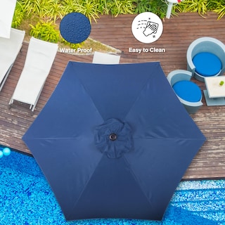 Foto 2 | Foto 2 | Sombrilla De Patio Simple Deluxe Para Mesa Exterior De 2,3 M, Color Azul Mercado - Venta Internacional.