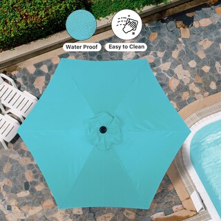 Foto 5 | Foto 5 | Sombrilla De Patio Simple Deluxe De 2,3 M Para Exteriores Con Inclinación Y Manivela Turq - Venta Internacional.