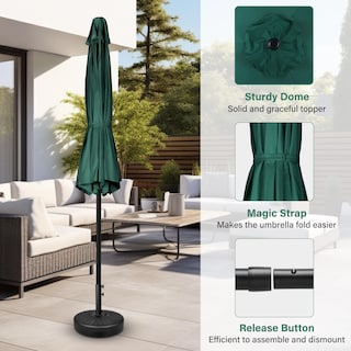 Foto 5 | Foto 5 | Sombrilla De Patio Simple Deluxe, Mesa Exterior De 2,3 M, Color Verde Mercado - Venta Internacional.
