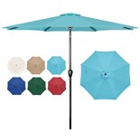 Sombrilla De Patio Simple Deluxe De 2,7 M Para Exteriores, Resistente A Los Rayos Uv, Color Turquesa - Venta Internacional.