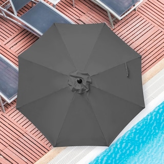 Foto 3 | Foto 3 | Sombrilla De Patio Ipower Para Exteriores De 9 Pies Con Inclinación Y Manivela, Gris - Venta Internacional.