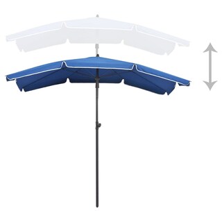 Foto 4 | Foto 4 | Sombrilla De Jardín Vidaxl Azul Celeste De 200 X 130 Cm Con Sistema De Manivela - Venta Internacional.