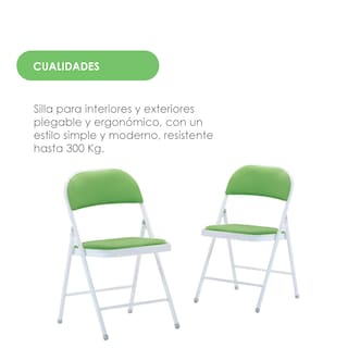 Foto 7 | Foto 7 | Silla Plegable Ilios Innova Acojinada Verde