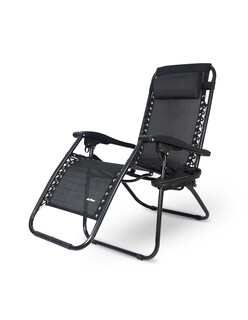 Foto 1 | Foto 1 | Silla Plegable Camastro Portátil Antigravity De Tela Para Jardín Y Exteriores color Negro Hikeo 83272-bl