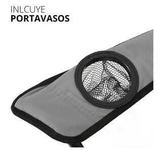 Foto 2 | Foto 2 | Silla Para Acampar Plegable Portátil Eo Safe Imports Esi-6561 color Gris