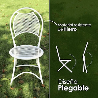 Foto 4 | Foto 4 | Silla Metálica Para Exteriores Ilios Innova Jaula Color Blanco