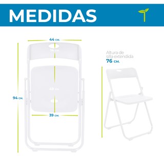 Foto 3 | Foto 3 | Silla Plegable Onof Viviana con Patas Antiderrapantes Multifuncional color Gris