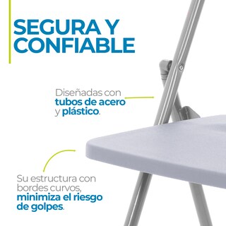 Foto 4 | Foto 4 | Silla Plegable Onof Viviana con Patas Antiderrapantes Multifuncional color Gris
