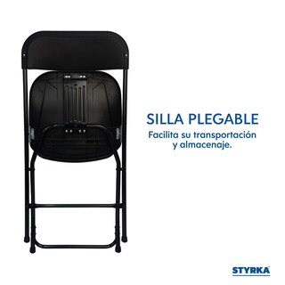 Foto 4 | Foto 4 | Juego De Sillas Plegables Styrka Sipl02 Negras 6 piezas