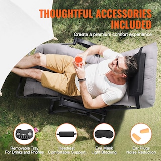 Foto 6 | Foto 6 | Silla Zero Gravity Vevor, Reclinable De 33 Pulgadas, Soporte De 500 Libras - Venta Internacional.