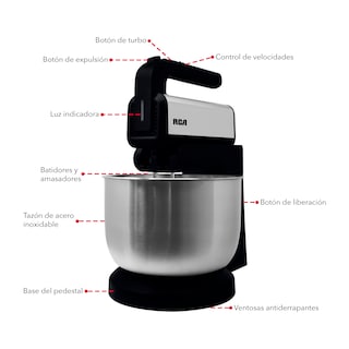 Foto 2 | Foto 2 | Batidora de Mano RCA RC-70 color Negro con Pedestal 5 Velocidades
