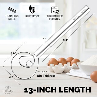 Foto 2 | Foto 2 | Masa Danesa Whisk Zulay Kitchen, 33 Cm, Acero Inoxidable - Venta Internacional.