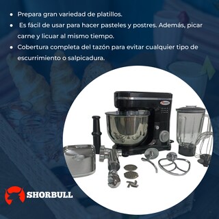 Foto 4 | Foto 4 | Batidora Pedestal Multifuncional 5.5l Licuadora Molino Shorbull