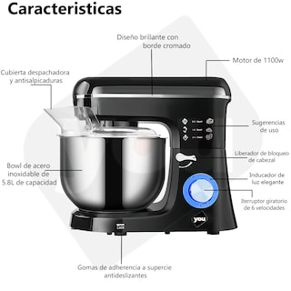 Foto 3 | Foto 3 | Batidora De Pedestal Profesional Uso Rudo 6v 1100w 5.8lt You