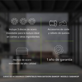Foto 5 | Foto 5 | Juego de Accesorios Compatibles para Batidora Sabam03p Avera