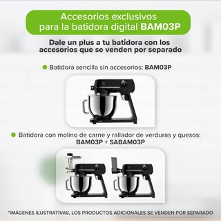 Foto 7 | Foto 7 | Juego de Accesorios Compatibles para Batidora Sabam03p Avera