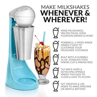 Foto 2 | Foto 2 | Máquina Para Hacer Batidos Nostalgia Eléctrica De Dos Velocidades Con Vaso De 473 Ml - Venta Internacional.
