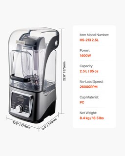 Foto 7 | Foto 7 | Licuadora Vevor 2.5l 1400w Para Batidos, Batidos Y Zumos - Venta Internacional.