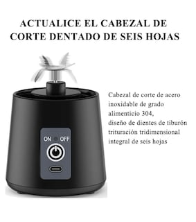 Foto 2 | Foto 2 | Mini Vaso Licuadora Procesadora Portatil Usb Recargable Color Negro