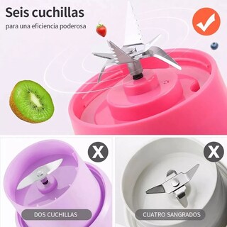 Foto 4 | Foto 4 | Licuadora Genérica Mod. 023-0395 Zumos Portátil Recargable Usb