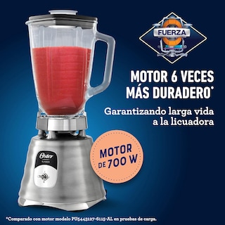 Foto 4 | Foto 4 | Licuadora Clásica Oster BLST4127013 color Plata con Vaso de Vidrio 2 Vel