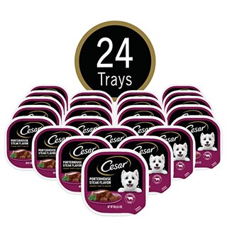 Foto 2 | Foto 2 | Comida Húmeda Para Perros Cesar Porterhouse, Sabor A Bistec, 100 G (paquete De 24) - Venta Internacional.