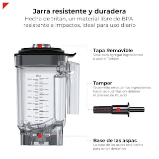 Foto 7 | Foto 7 | Bogner Licuadora Comercial 2500w 2l Tritán Bsb07n