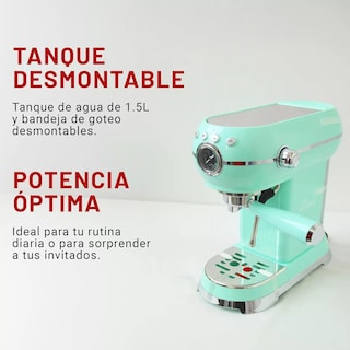 Foto 3 | Foto 3 | Cafetera Eléctrica Retro Espresso y Capuchino 1.5l 600w Verde