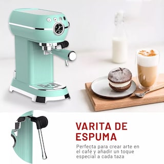 Foto 4 | Foto 4 | Cafetera Eléctrica Retro Espresso y Capuchino 1.5l 600w Verde