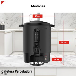 Foto 4 | Foto 4 | Cafetera Percoladora Bogner de Acero Inoxidable 60 Tazas 1500w Bcm10l