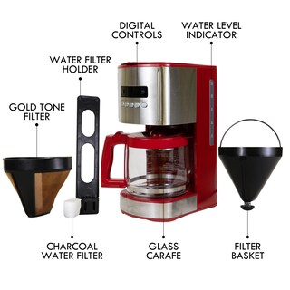 Foto 7 | Foto 7 | Cafetera Kenmore De 12 Tazas Con Temporizador De Acero Inoxidable - Venta Internacional.