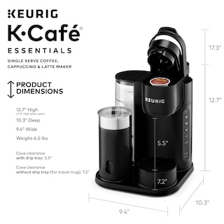 Foto 7 | Foto 7 | Cafetera Keurig K-cafe Essentials De Una Sola Porción Negra - Venta Internacional.