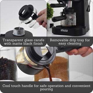 Foto 3 | Foto 3 | Máquina Para Hacer Espresso/capuchinos Imusa Usa Gau-18202 4 Tazas 120 V - Venta Internacional.