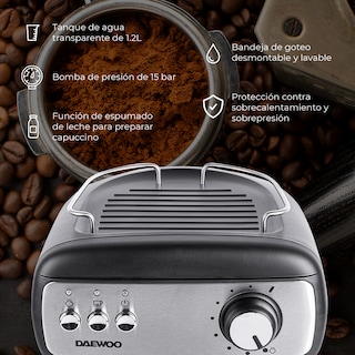 Foto 4 | Foto 4 | Cafetera Profesional Daewoo Des1548 de Acero Inoxidable