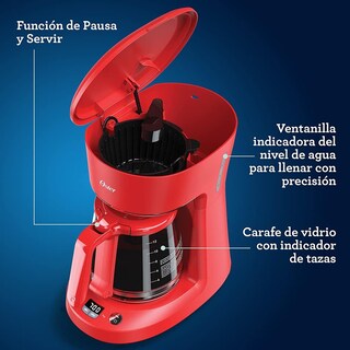 Foto 2 | Foto 2 | Cafetera Programable Oster BVSTDCP12R013 color Rojo 12 Tazas