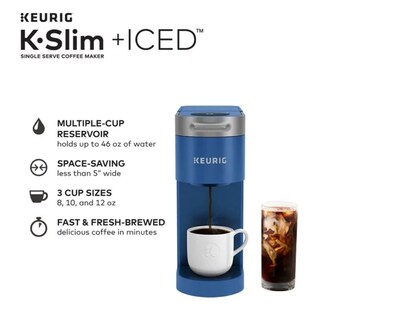 Foto 7 | Foto 7 | Cafetera Keurig K-slim + Iced Single Serve Blue 240-360 Ml - Venta Internacional