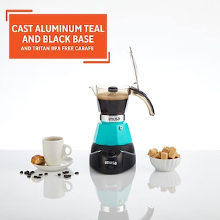 Foto 4 | Foto 4 | Cafetera Eléctrica Imusa Para 2 O 3 Tazas, Color Verde Azulado - Venta Internacional.