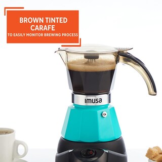 Foto 5 | Foto 5 | Cafetera Eléctrica Imusa Para 2 O 3 Tazas, Color Verde Azulado - Venta Internacional.