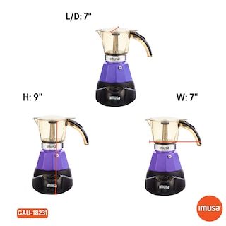 Foto 7 | Foto 7 | Cafetera Eléctrica Imusa Con Capacidad Para 3 O 2 Tazas, Color Morado - Venta Internacional.