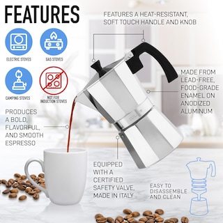 Foto 4 | Foto 4 | Cafetera Zulay Premium Para Moka 12 Tazas Plateado - Venta Internacional