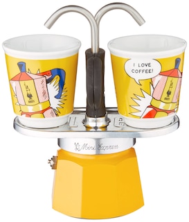 Foto 1 | Foto 1 | Set Moka Bialetti Mini Express Lichtenstein De 2 Tazas, Color Amarillo - Venta Internacional.