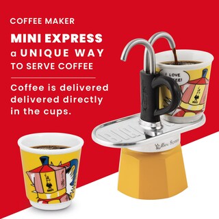 Foto 5 | Foto 5 | Set Moka Bialetti Mini Express Lichtenstein De 2 Tazas, Color Amarillo - Venta Internacional.