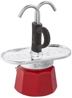 Foto 3 | Foto 3 | Set Moka Bialetti Mini Express Magritte De 2 Tazas Con 2 Vasos, Color Rojo - Venta Internacional.