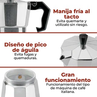 Foto 6 | Foto 6 | Cafetera Moka Italiana Espresso Mebix TRD para 6 Tazas